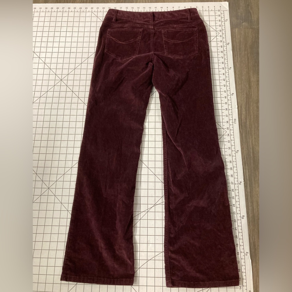 J. Jill Women’s Size 8 Maroon Stretch Corduroy Boot Cut Jeans‎ - Picture 5 of 8